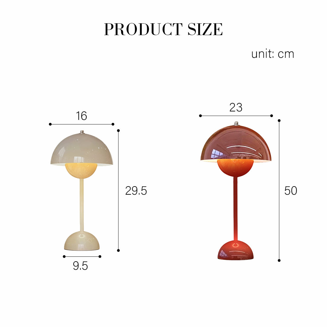 Two table lamps with measurements indicated | Extraordinary Emporium