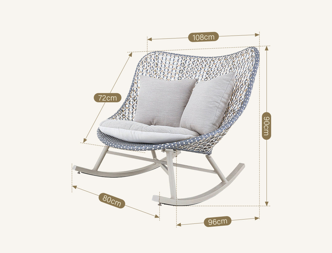 Temescal Rattan Garden Rocking Chair for Indoor & Outdoor Furniture