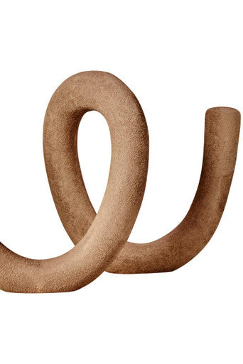 Dunas Large Textured Beige Loop Sculpture
