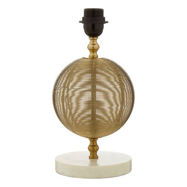 Melora Round Marble Gold Finish Table Lamp Base