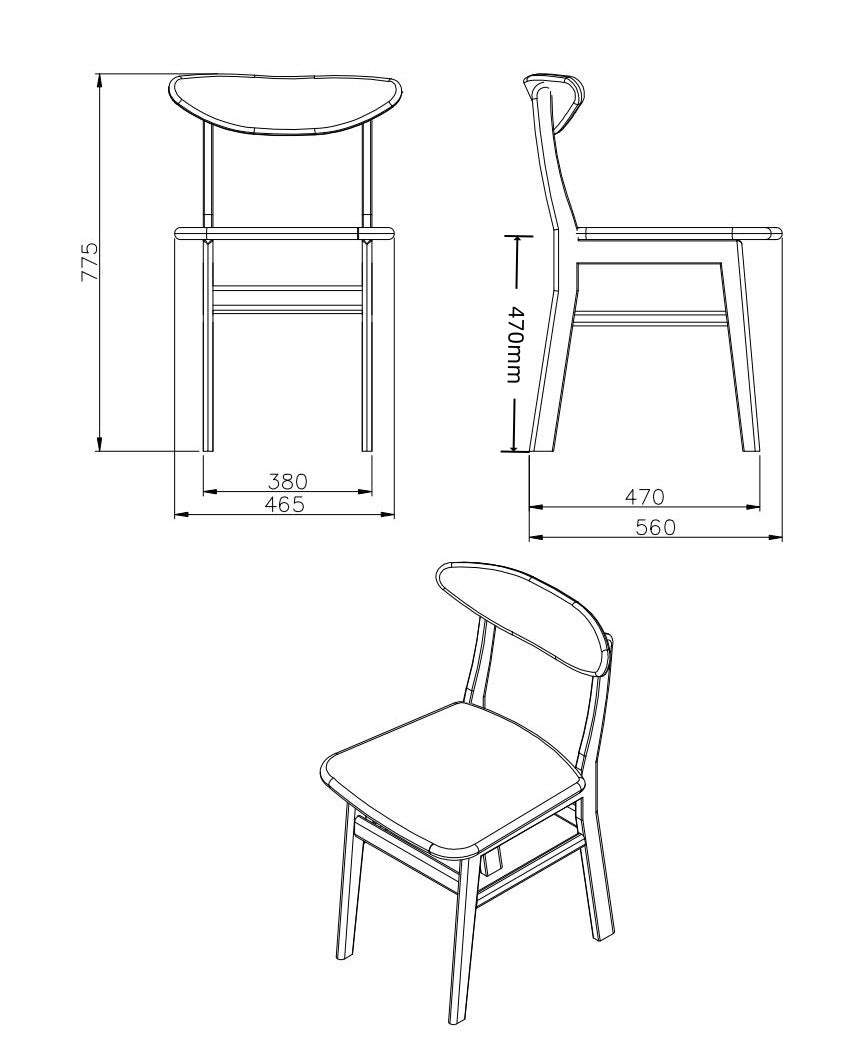 Wright Upholstered Walnut Dining Chair Set of 2 Hand Crafted Furniture