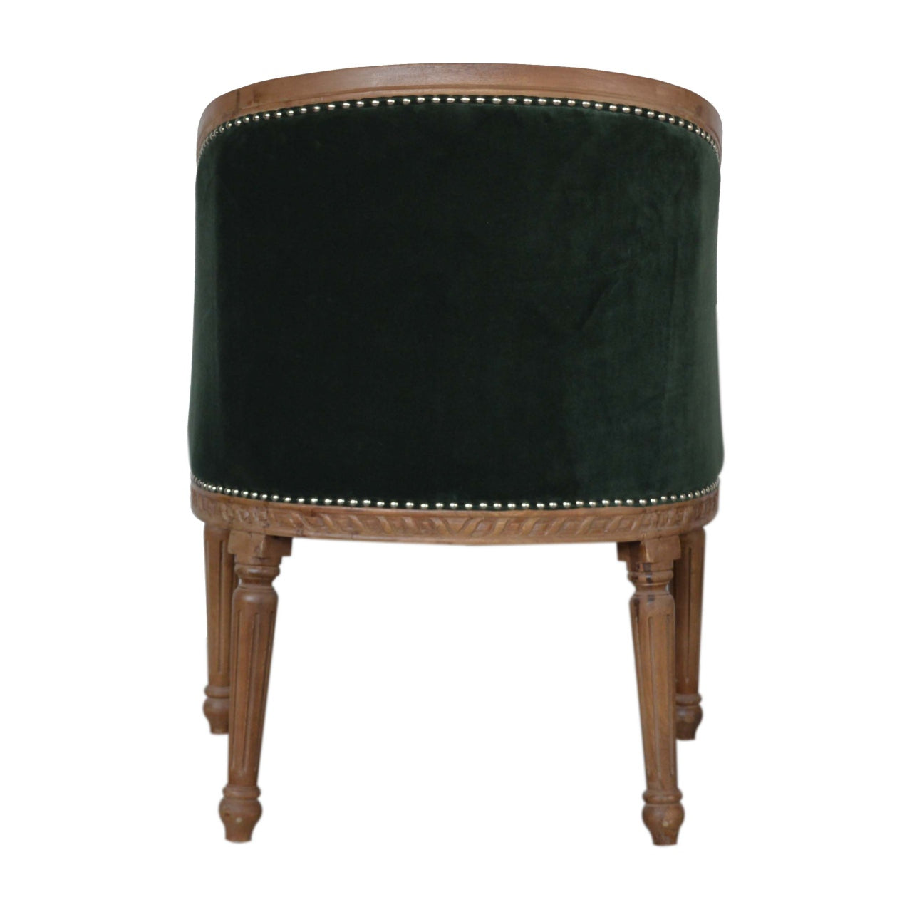 Artisan Occasional Chair | Emerald Velvet | Hand Carved