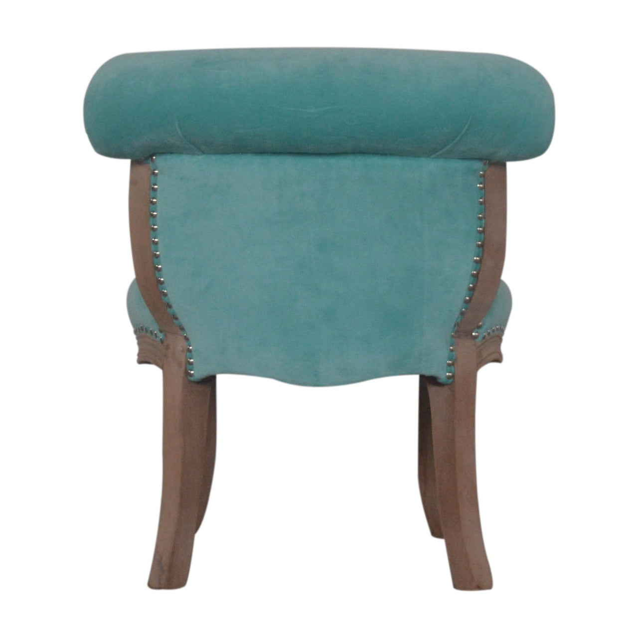 Chair | Aqua Velvet Studded | Hand Crafted