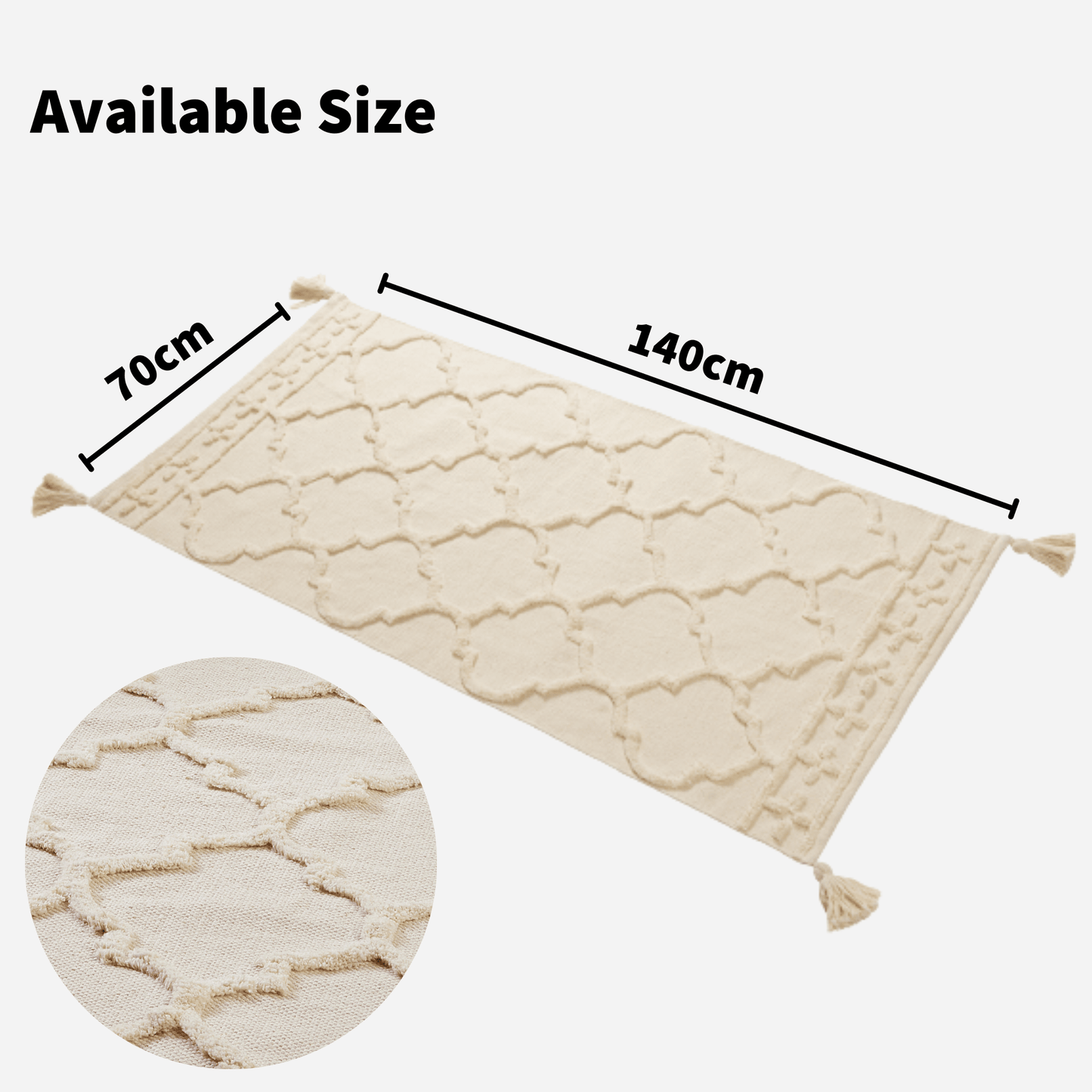 Marrakesh Hand Woven Cotton Rug | Eco-Friendly Durable Carpet for Living Room Bedroom Kitchen and Entryway Luxury Tufted Home Decor in Multiple Sizes by OLIVIA ROCCO