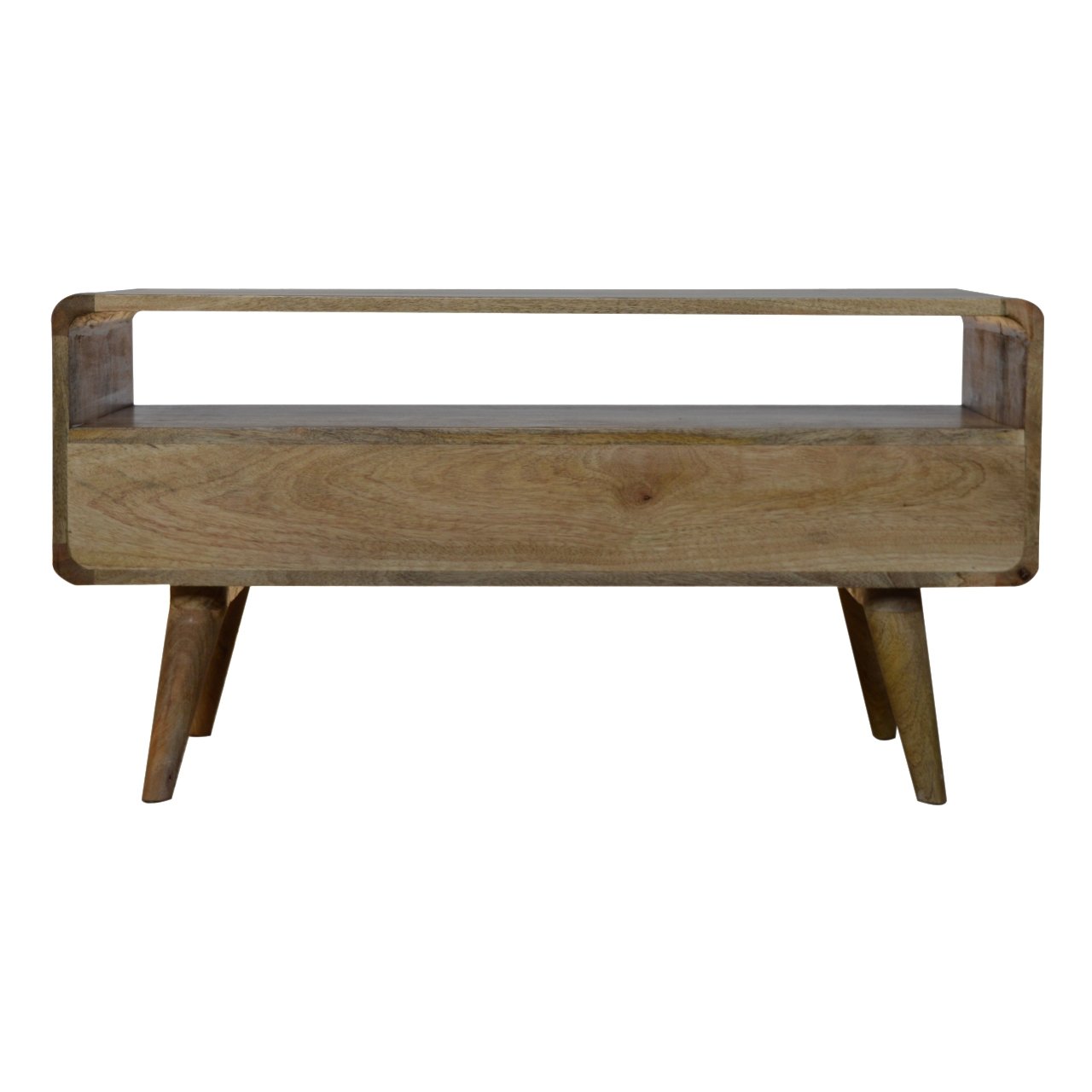 Media Unit | Solid Wood Oak-ish Finish | Sustainable Mango Wood