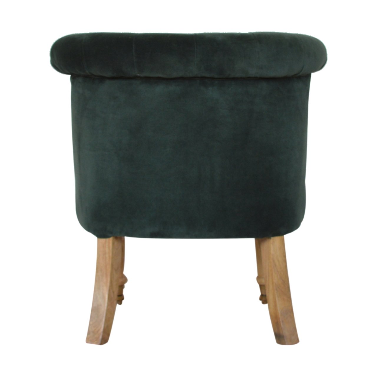 Petite Accent Chair | Emerald Velvet | Hand Carved