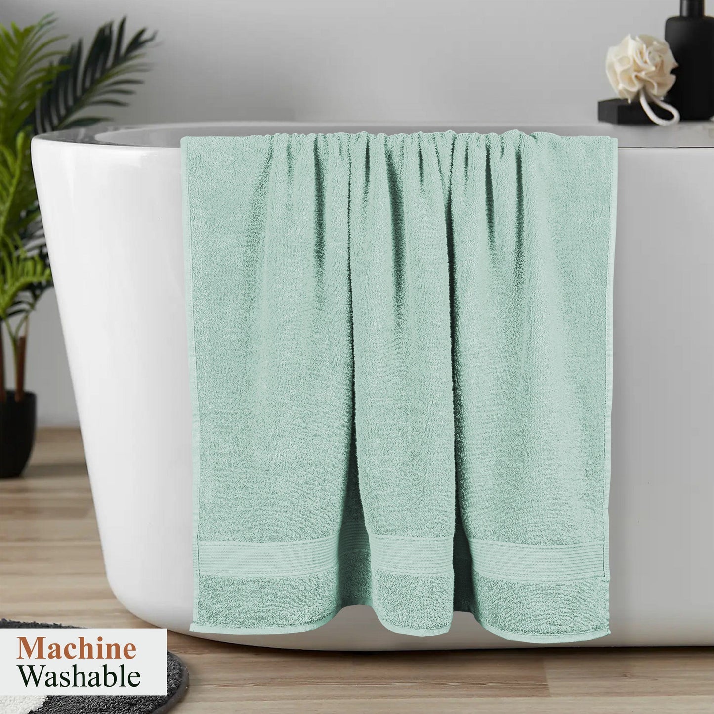 Rhodes Towel Seafoam Hand Bath Towels, Sheets & Face Cloths |100% Cotton Hotel Quality
