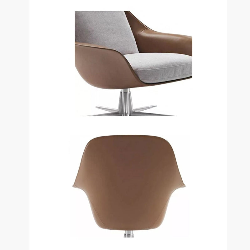 Herton Velvet Swivel Lounge Chair and Ottoman