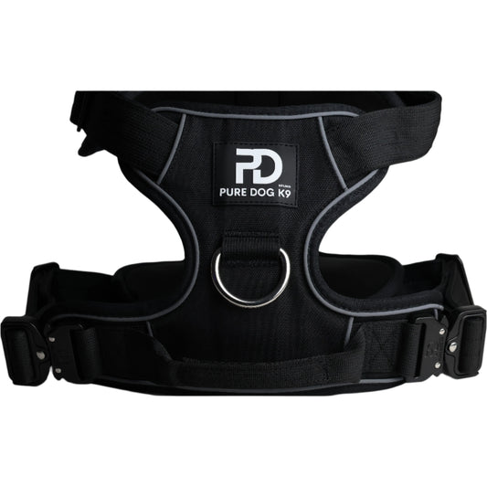 Dog Harness | Pure Dog K9 Comfort | Black | S M  L XL