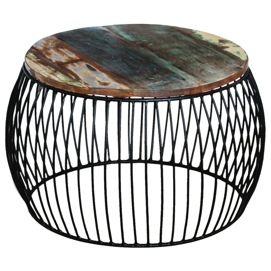 Coffee Table round Solid Reclaimed Wood 68X37 Cm