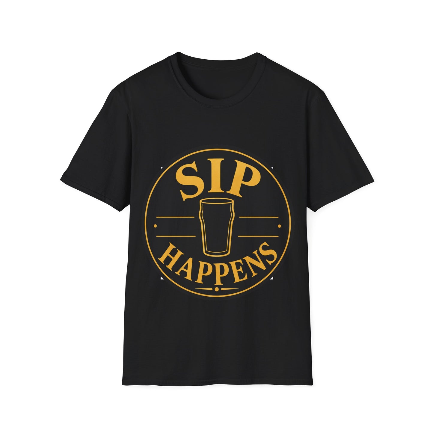 "Sip Happens" T-shirt Drinking Pun Funny Drinking Shirt for Beer Lovers