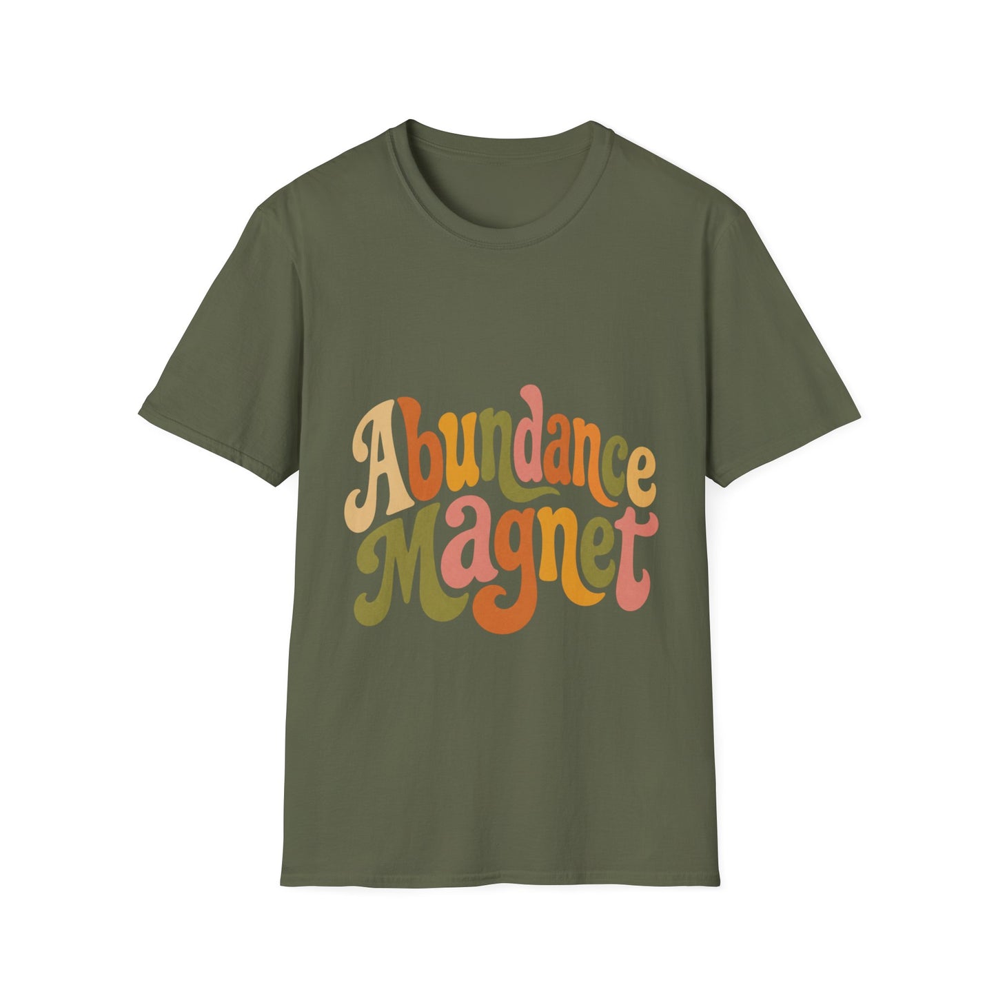 "Abundance Magnet" T-Shirt — Retro Psychedelic Positive Vibes Unisex Tee