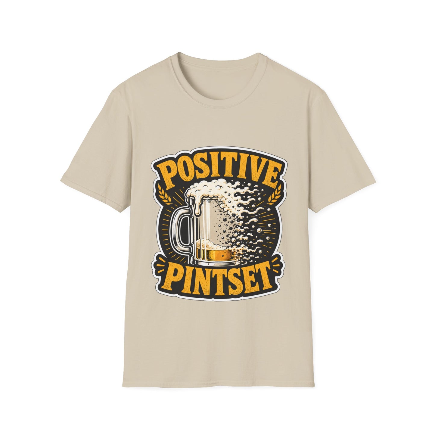 "Positive Pintset" T-Shirt — Funny Beer Mug Graphic Tee Unisex for Beer Lovers