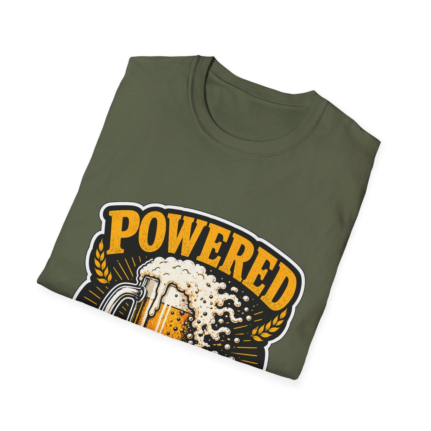 Powered by Pints T-Shirt — Funny Beer Mug Graphic Tee for Beer Lovers