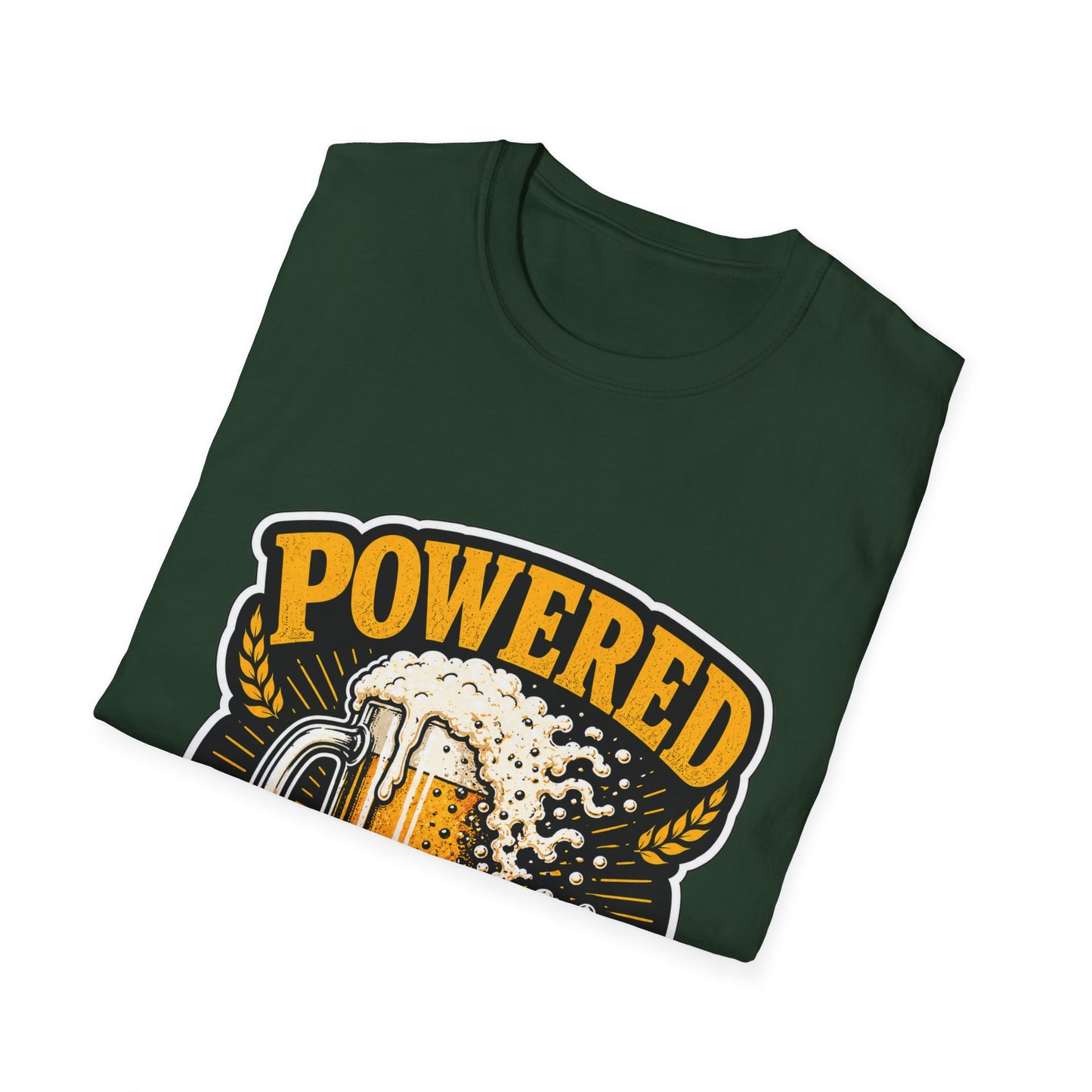 Powered by Pints T-Shirt — Funny Beer Mug Graphic Tee for Beer Lovers