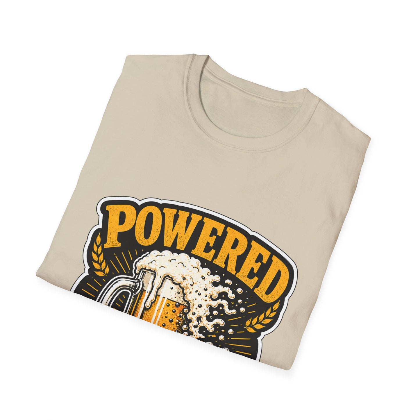 Powered by Pints T-Shirt — Funny Beer Mug Graphic Tee for Beer Lovers