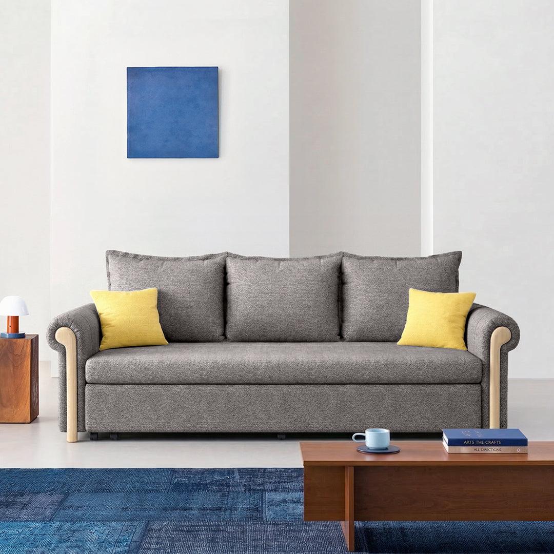 Braylene Two Seater Sofa Bed in Linen-Cotton
