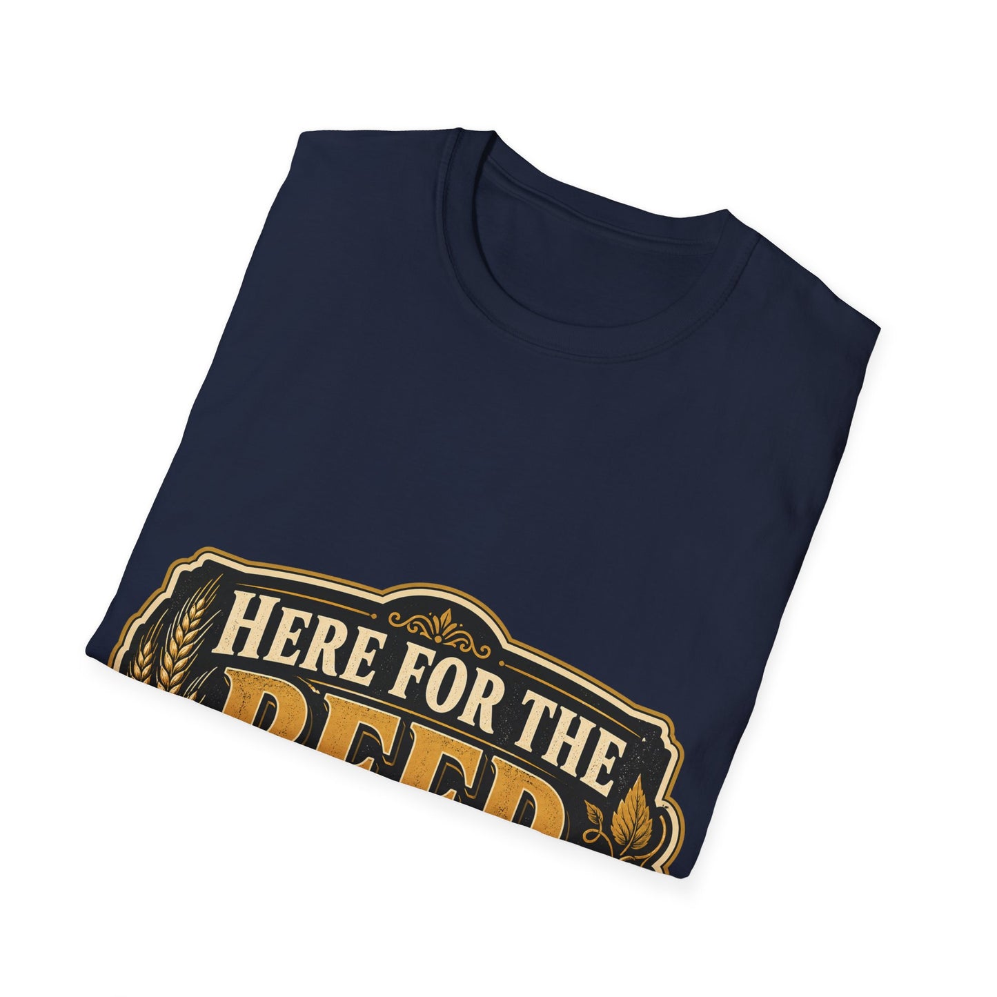 "Here for the Beer" T-shirt for Beer Lovers Vintage Unisex Tee