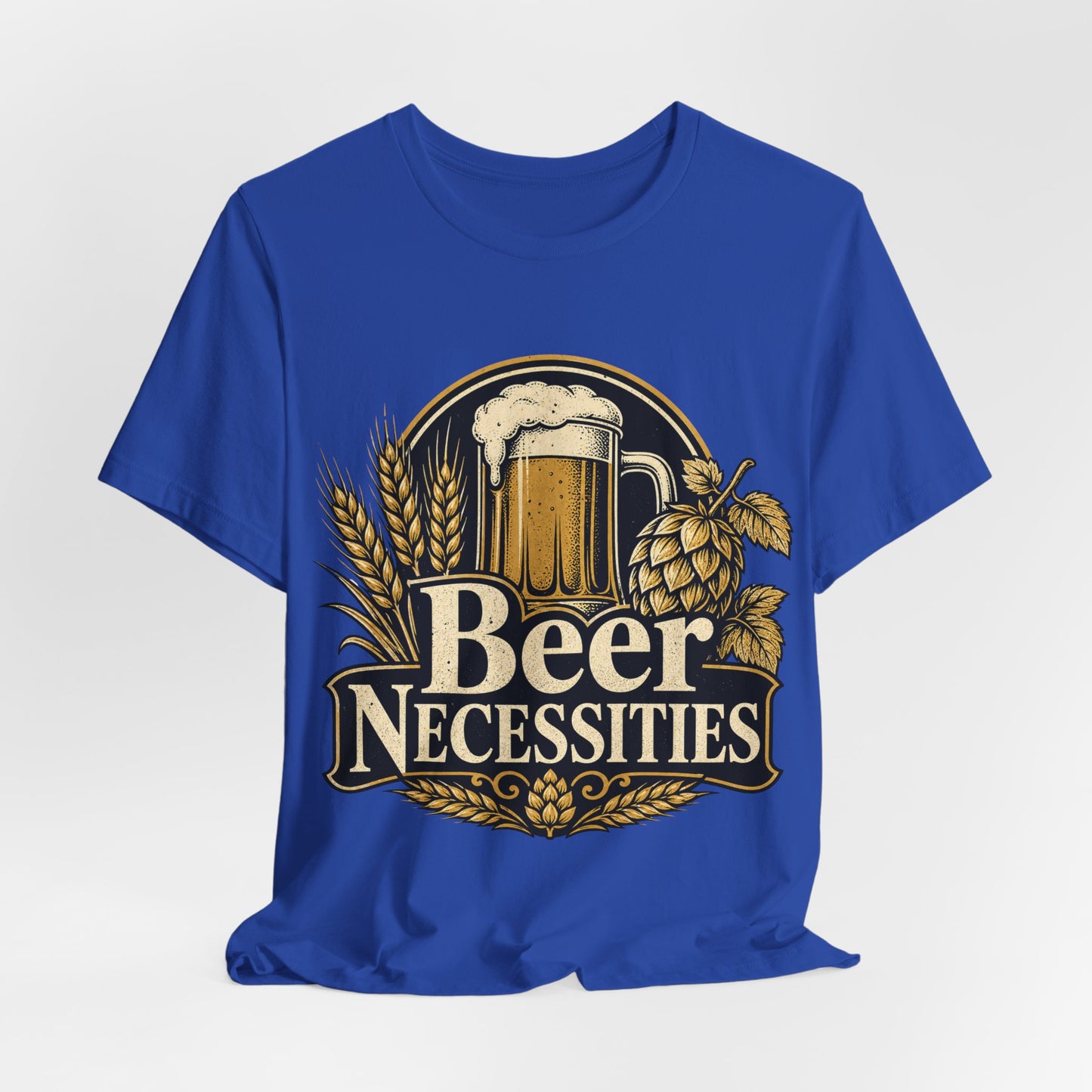 "Beer Necessities" T-Shirt — Vintage Beer Graphic Tee for Brewers & Beer Lovers