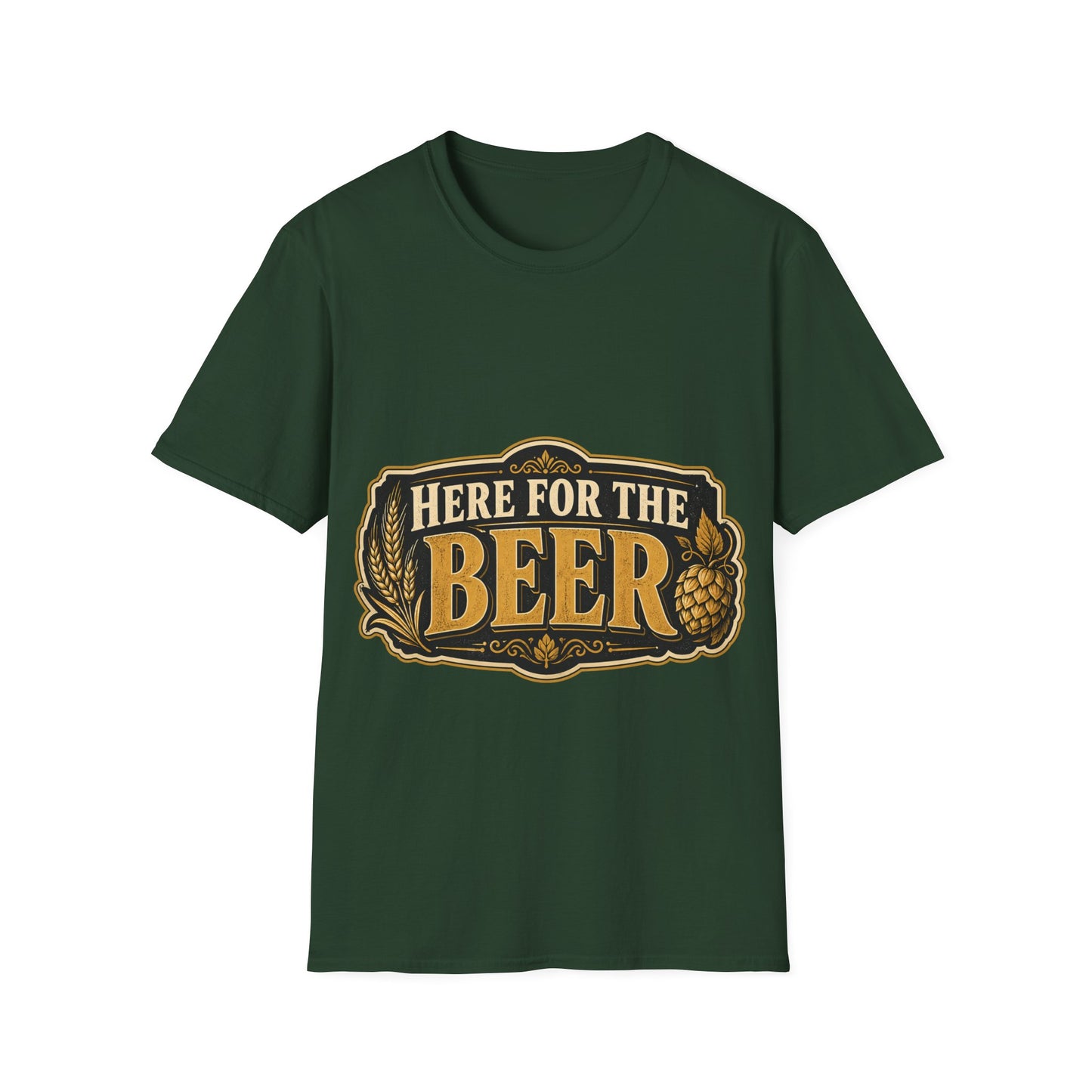 "Here for the Beer" T-shirt for Beer Lovers Vintage Unisex Tee