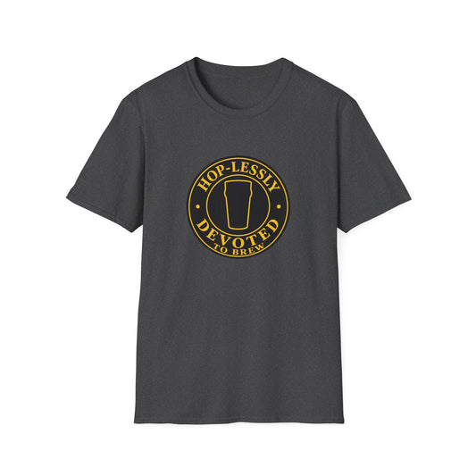 "Hop-lessly Devoted to Brew" T-shirt Beer Lovers Brewers Unisex Tee