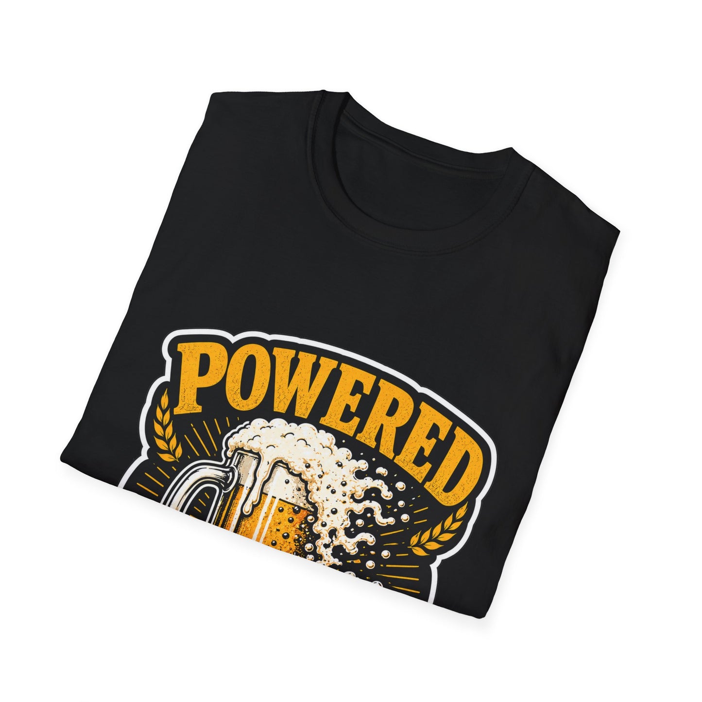 Powered by Pints T-Shirt — Funny Beer Mug Graphic Tee for Beer Lovers