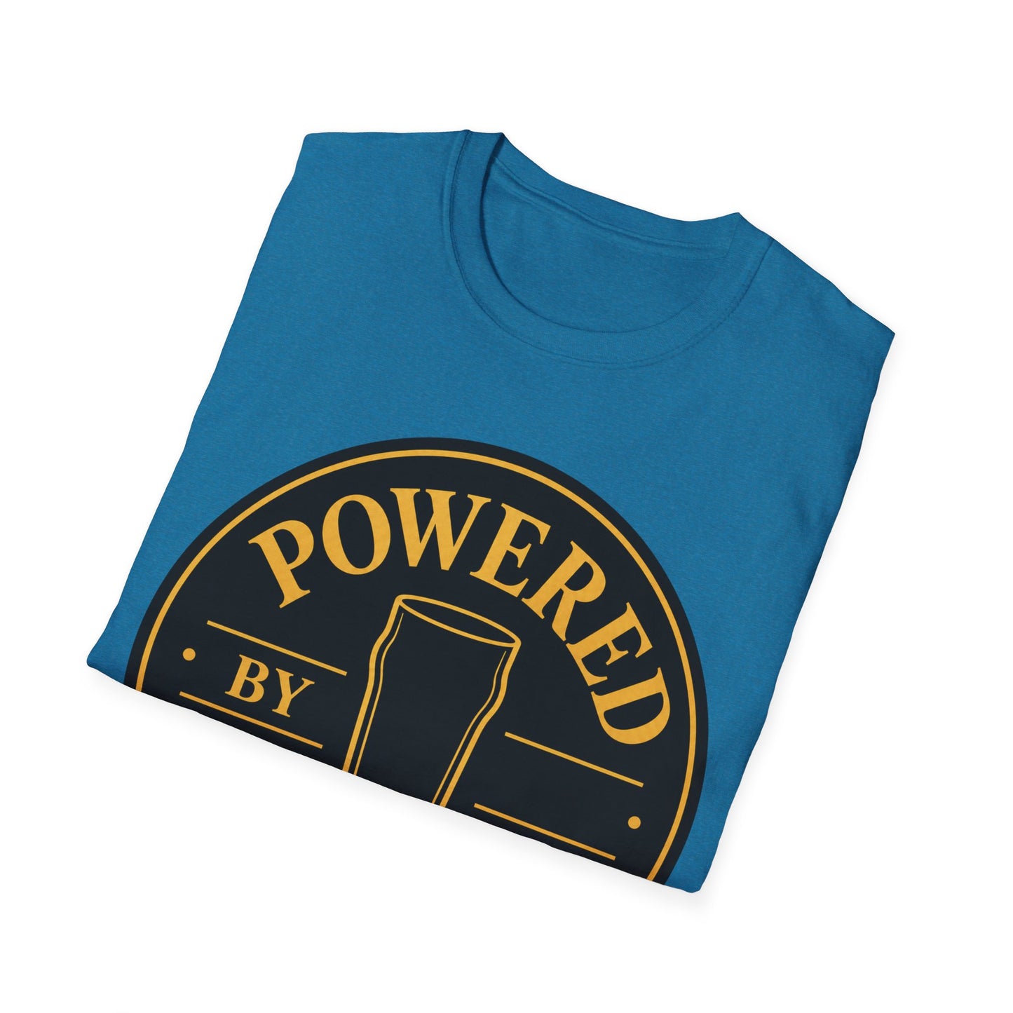 "Powered by Pints"  T-shirt for Beer Lovers Vintage Pub Tee