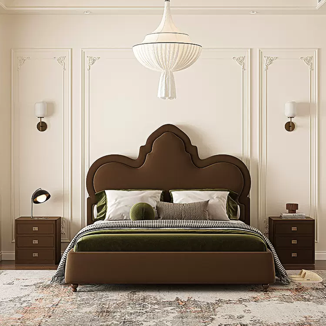 Thalia Wingback King Size Bed, Double Bed