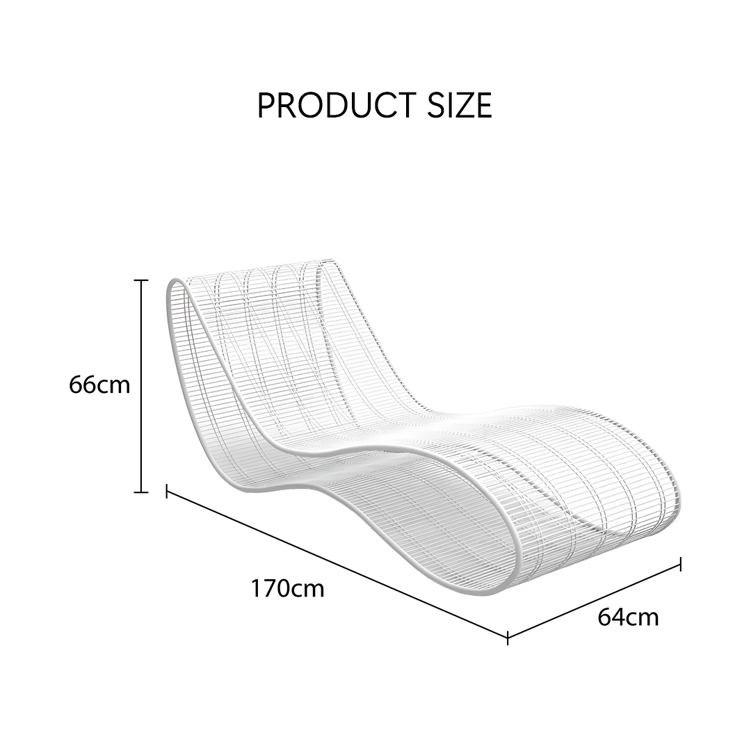 Wireframe chair with dimensions labeled on a white background | Extraordinary Emporium 