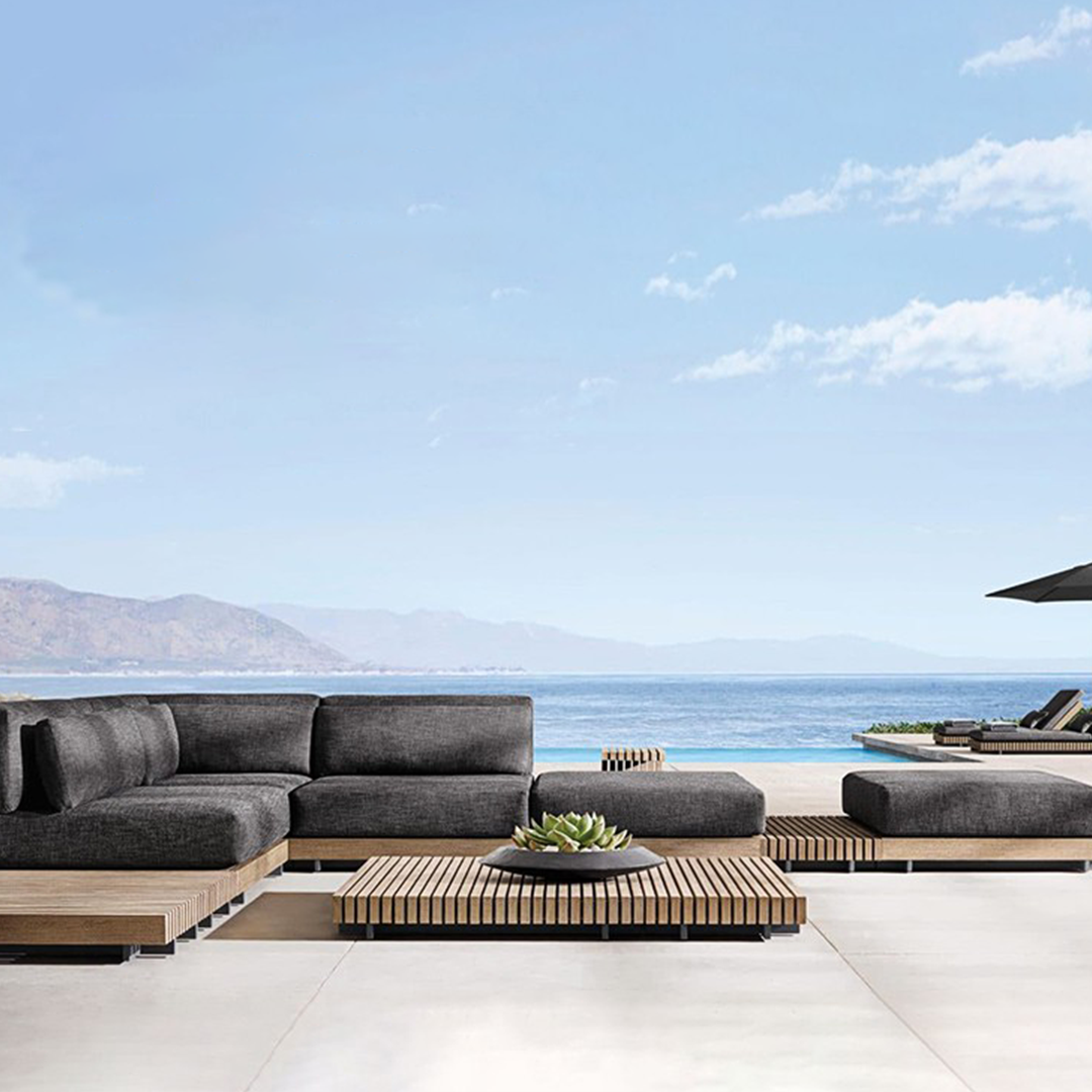 Modern outdoor furniture set with ocean view  | Extraordinary Emporium UK