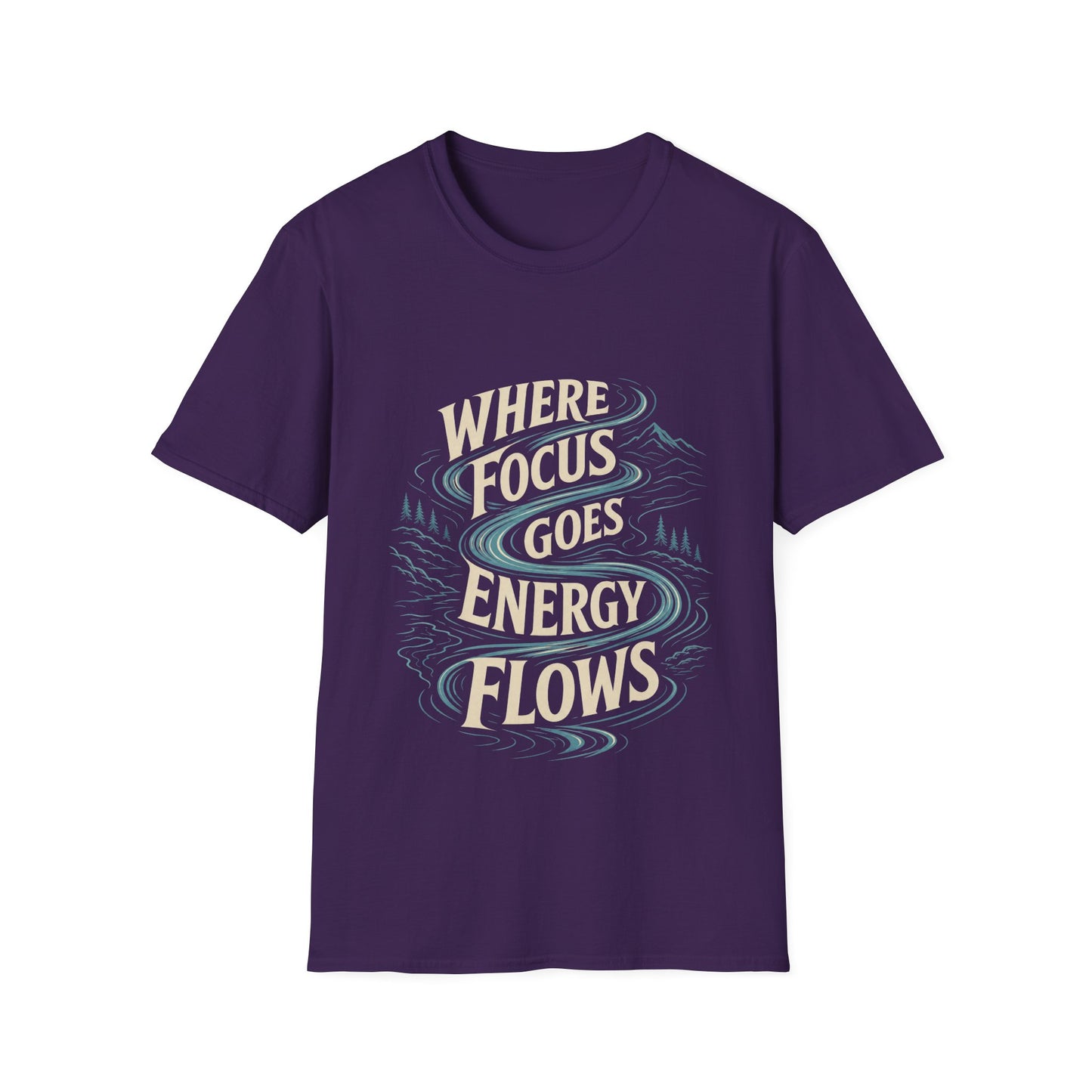 "Where Focus Goes Energy Flows" T-shirt Inspirational Manifestation Graphic Unisex Tee