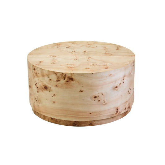 Mota Wooden Round Coffee Table | Sculptural | Every Piece is Unique