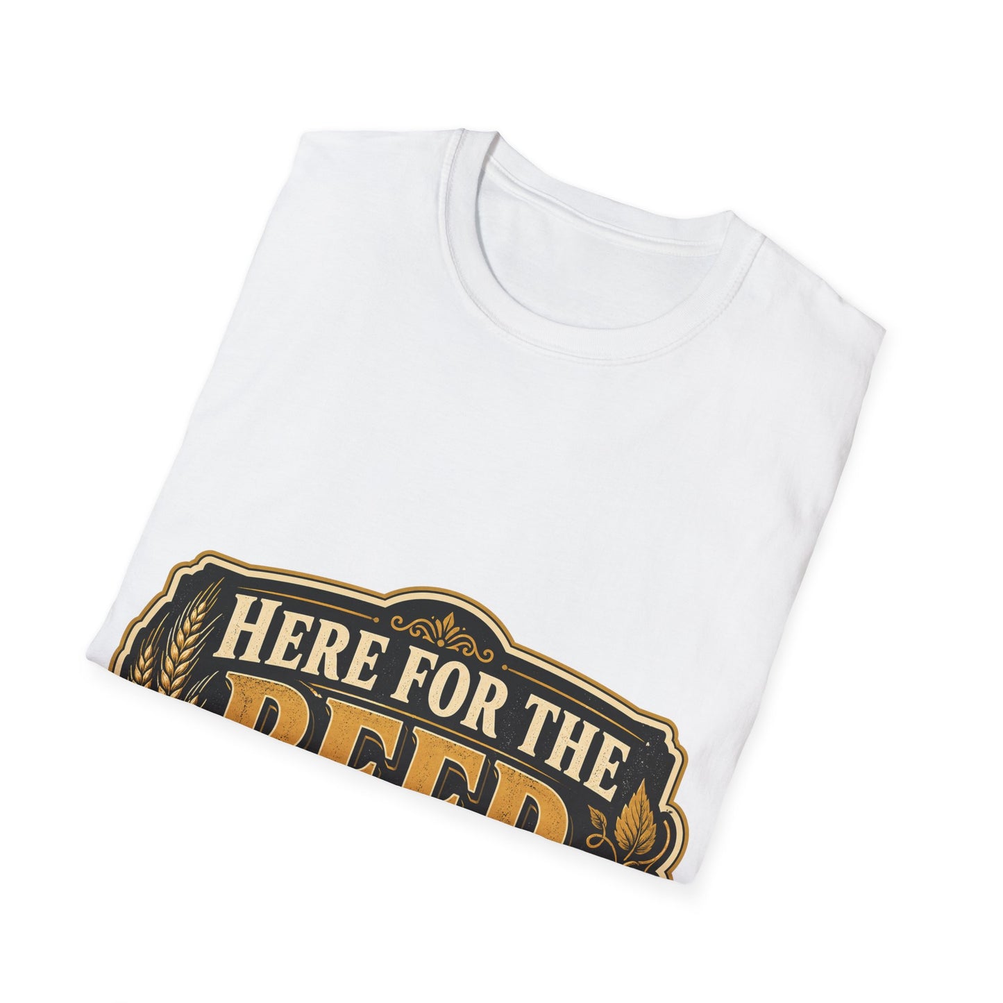 "Here for the Beer" T-shirt for Beer Lovers Vintage Unisex Tee