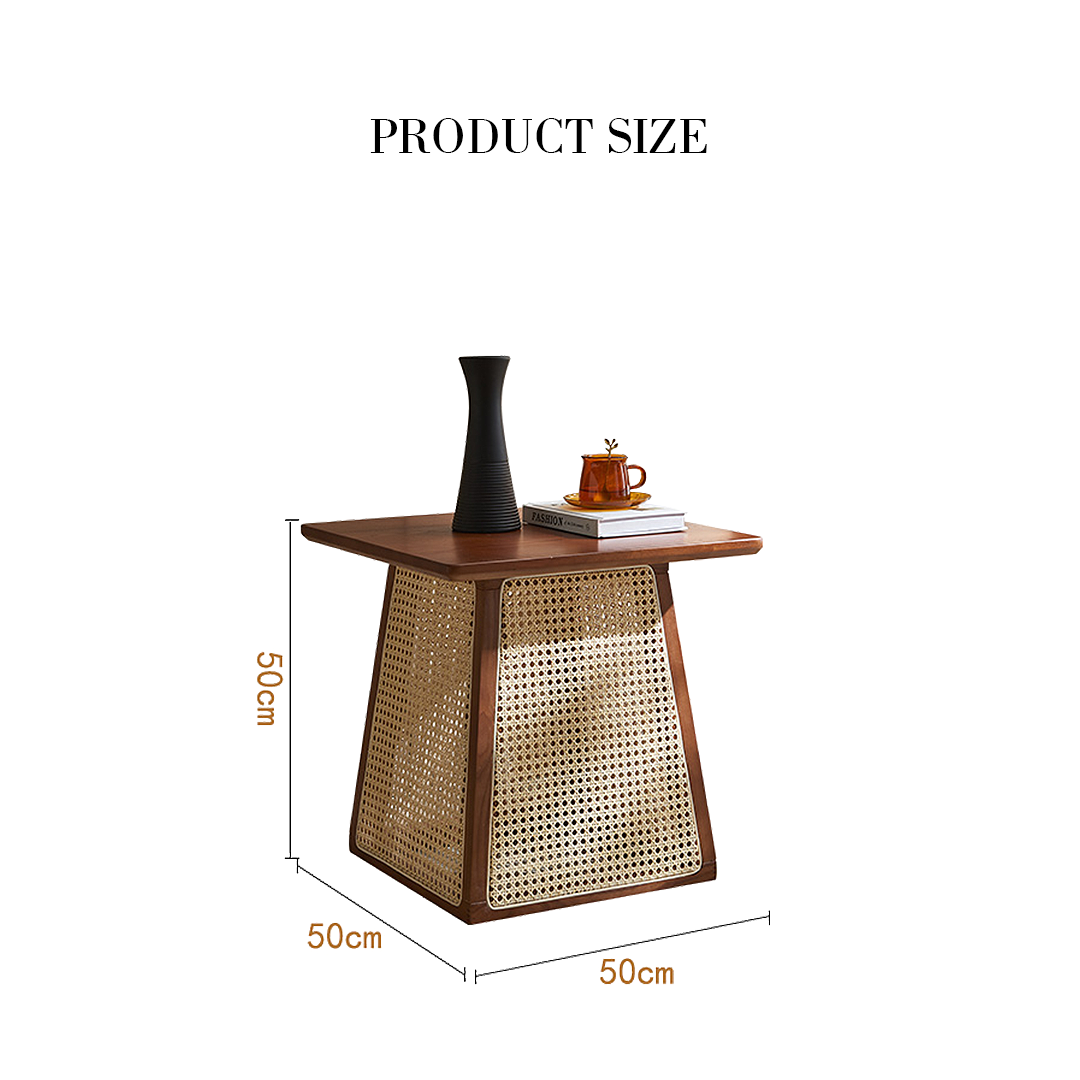 Alexa Lounge Chair for Living Room in Rattan and PU Leather