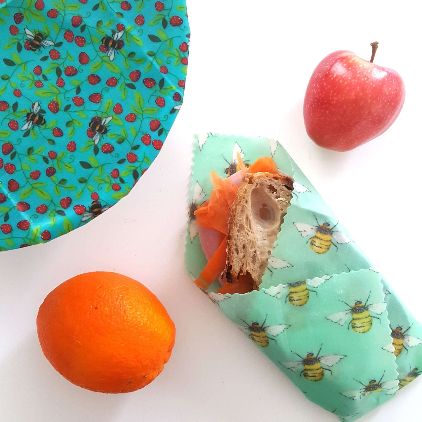 Large Handmade Beeswax Wraps Set of Two Environmental Choice