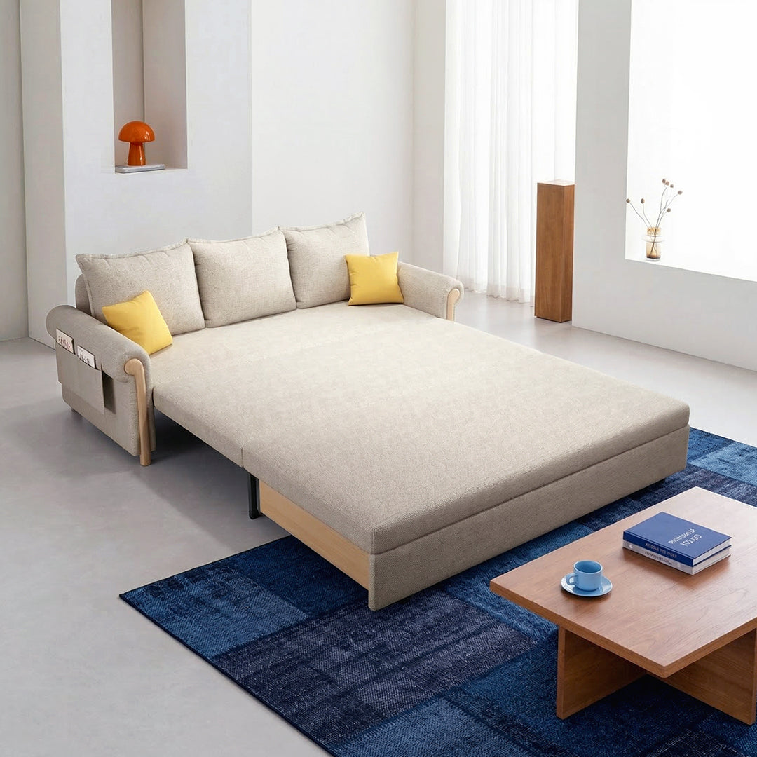 Braylene Two Seater Sofa Bed in Linen-Cotton