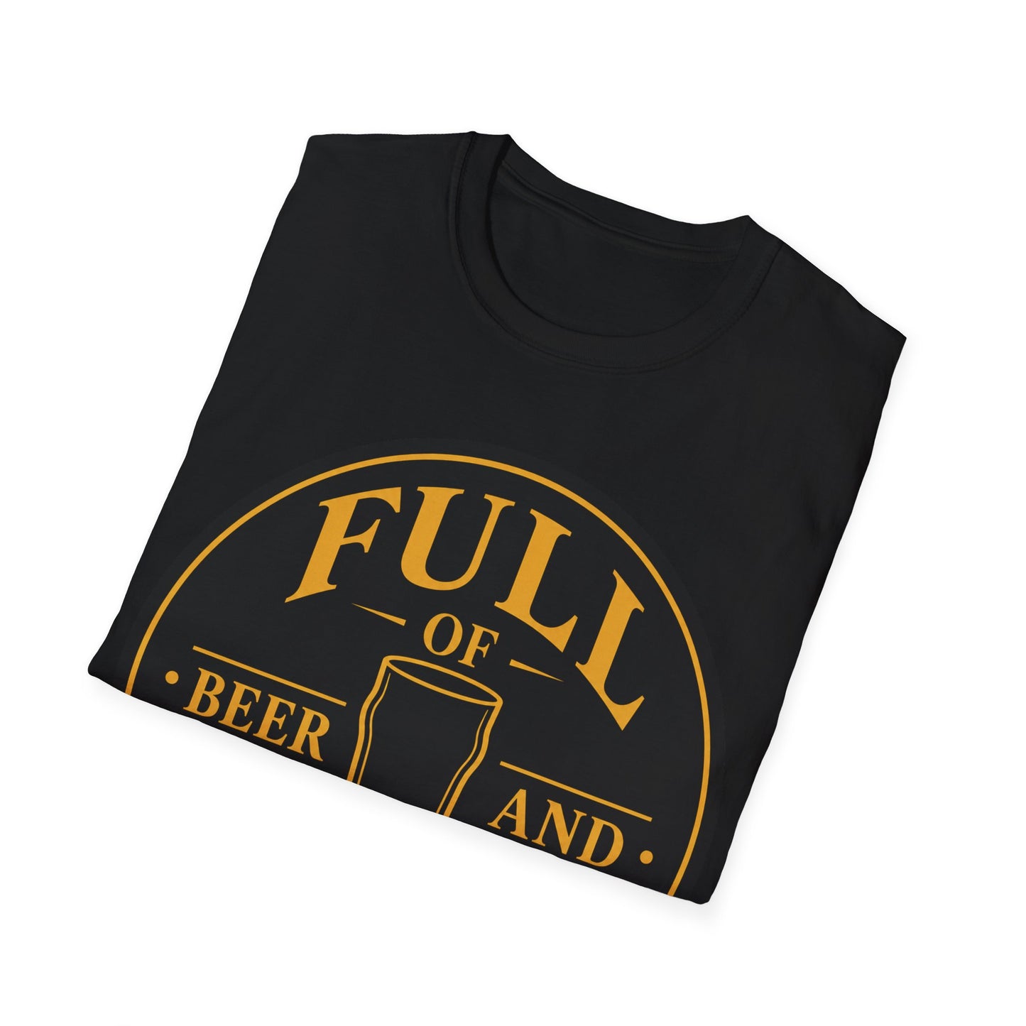 "Full of Beer and Cheer"  T-shirt for Beer Lovers Vintage Pub Tee