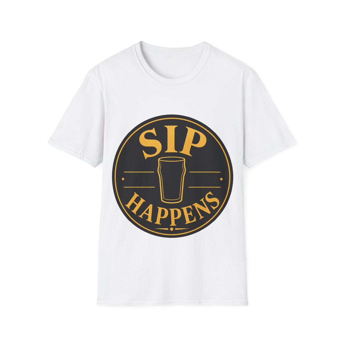 "Sip Happens" T-shirt Drinking Pun Funny Drinking Shirt for Beer Lovers