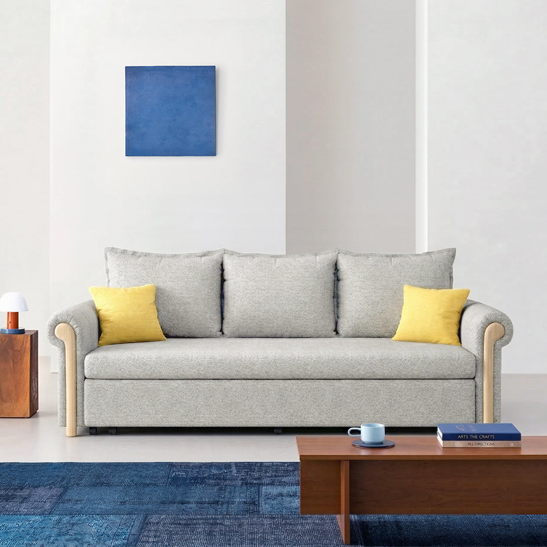 Braylene Two Seater Sofa Bed in Linen-Cotton