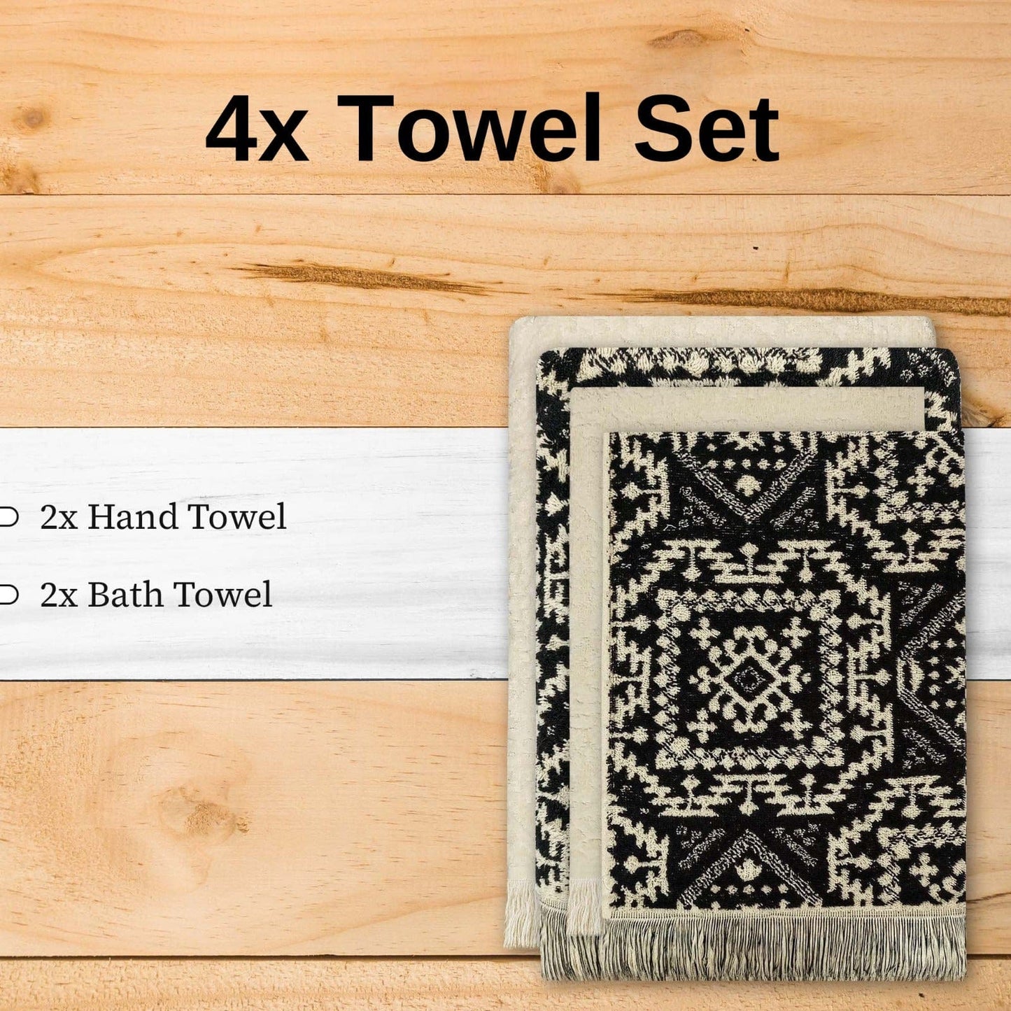 Luxury Moroccan Had & Bath Towel Set | 100% Cotton Quick Drying