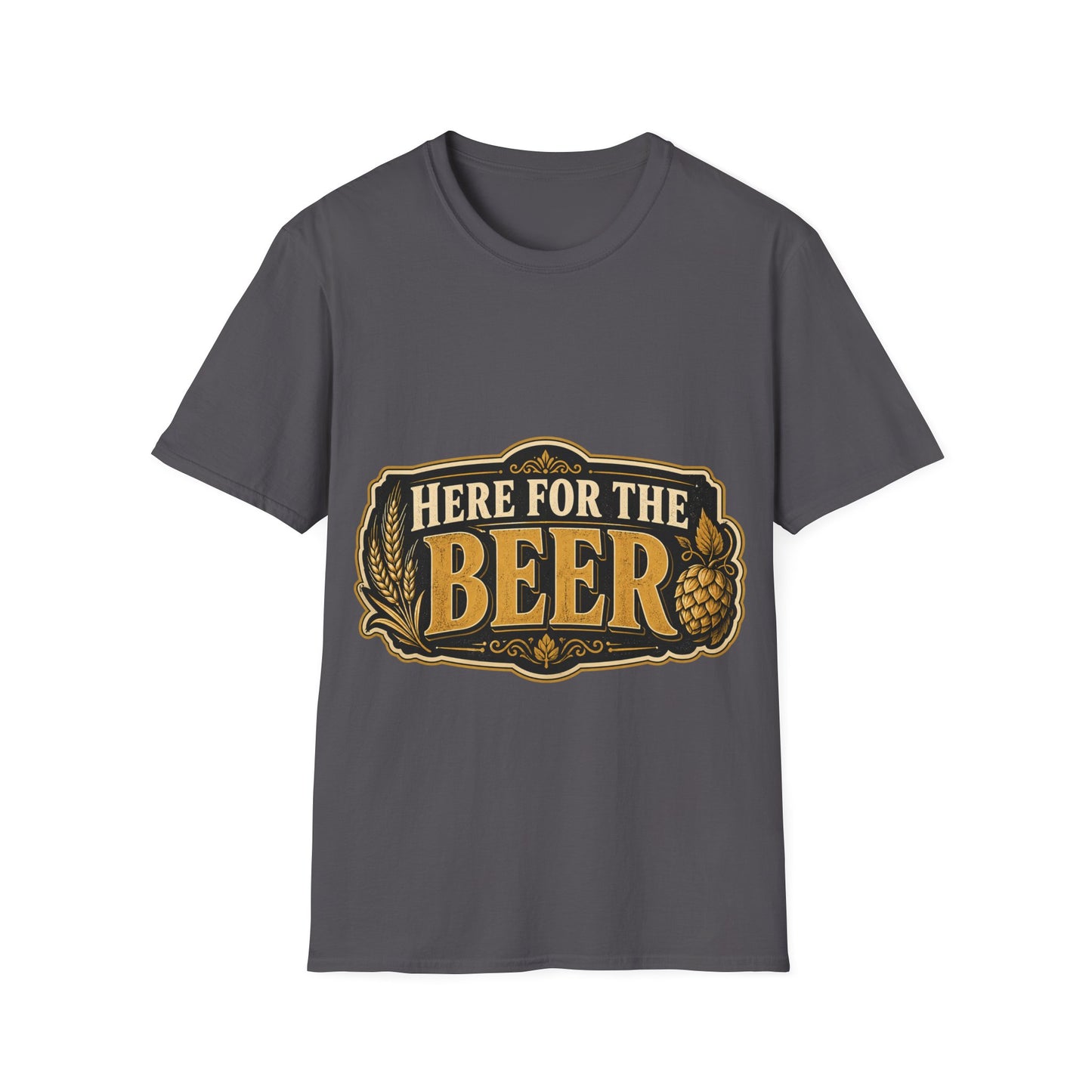 "Here for the Beer" T-shirt for Beer Lovers Vintage Unisex Tee