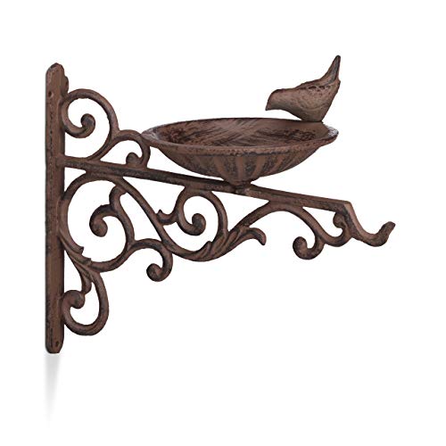 Bird Bath | Cast Iron Wall-Mount Weatherproof