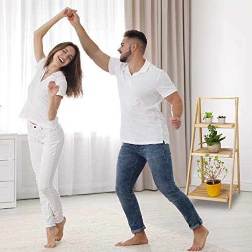 Relaxdays Bamboo Flower Stand 3 Shelves | Foldable Ladder Shelf