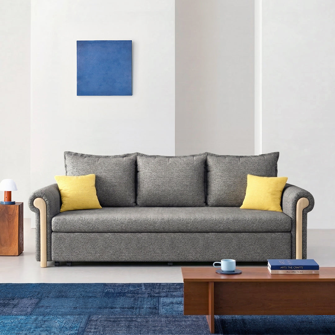 Braylene Two Seater Sofa Bed in Linen-Cotton