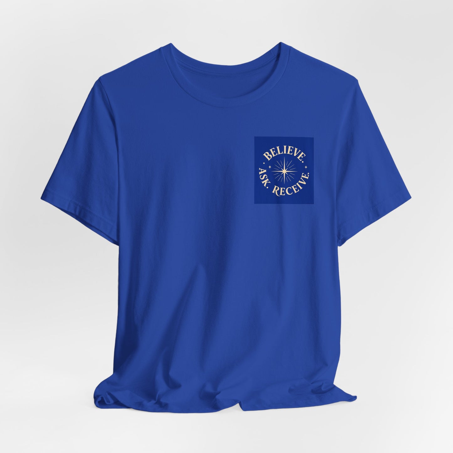 "Ask Believe Receive" Pocket T-Shirt - Inspirational Tee Unisex