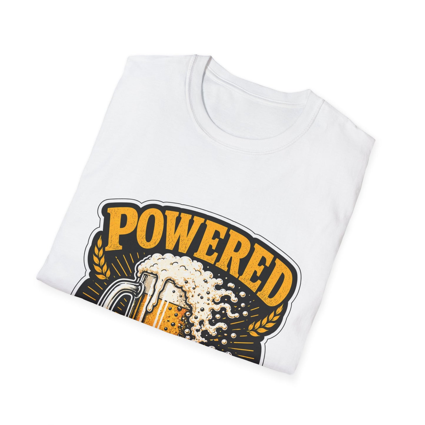 Powered by Pints T-Shirt — Funny Beer Mug Graphic Tee for Beer Lovers