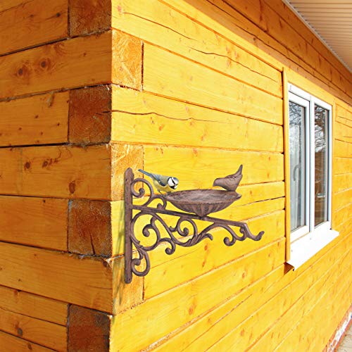 Bird Bath | Cast Iron Wall-Mount Weatherproof