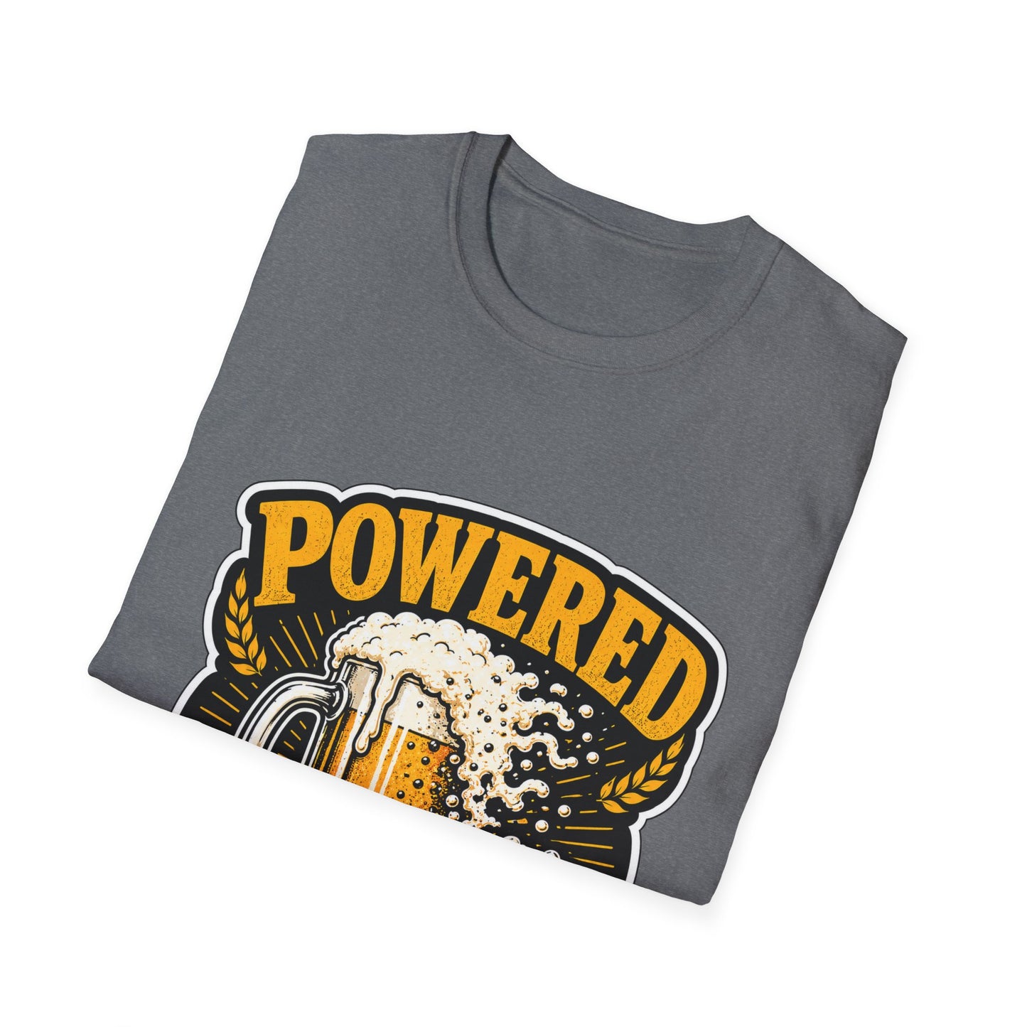 Powered by Pints T-Shirt — Funny Beer Mug Graphic Tee for Beer Lovers