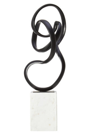 Mirano Black Finish Aluminium Knot Sculpture