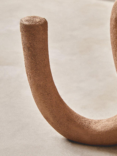 Dunas Large Textured Beige Loop Sculpture